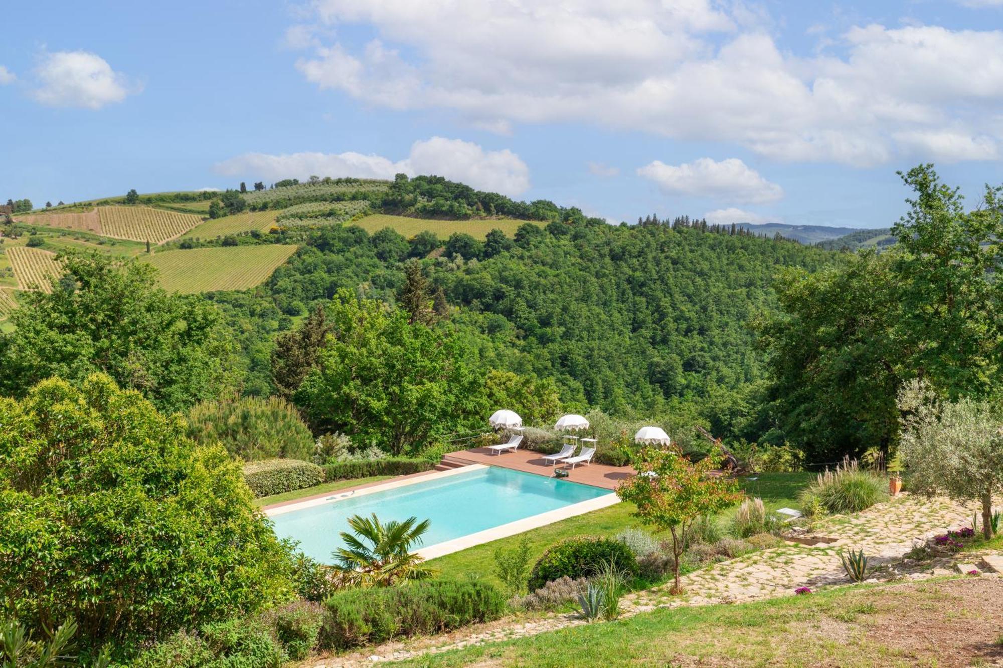 Villa Rignana Chianti Estate, Pool, Tennis,Cook Greve in Chianti Exteriör bild