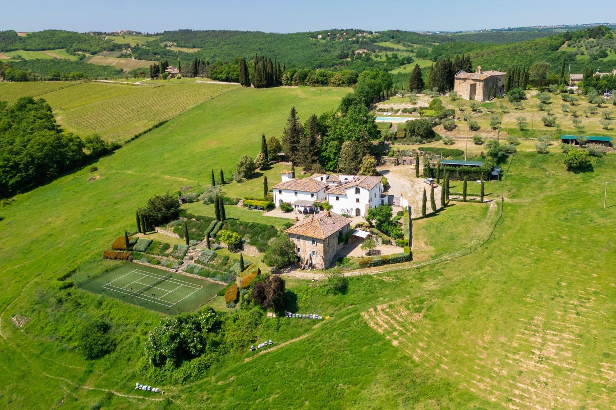 Villa Rignana Chianti Estate, Pool, Tennis,Cook Greve in Chianti Exteriör bild