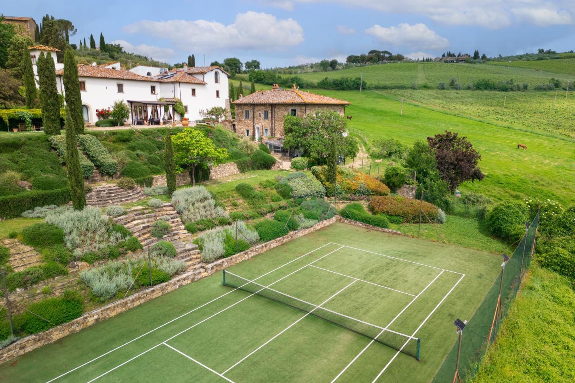 Villa Rignana Chianti Estate, Pool, Tennis,Cook Greve in Chianti Exteriör bild